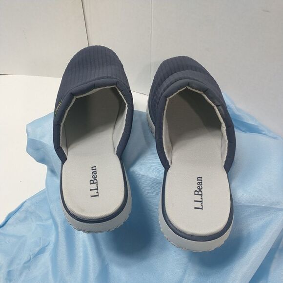 LL BEAN Women's  Size 8M Blue Nylon Airtight Slide On Slippers - Picture 6 of 10